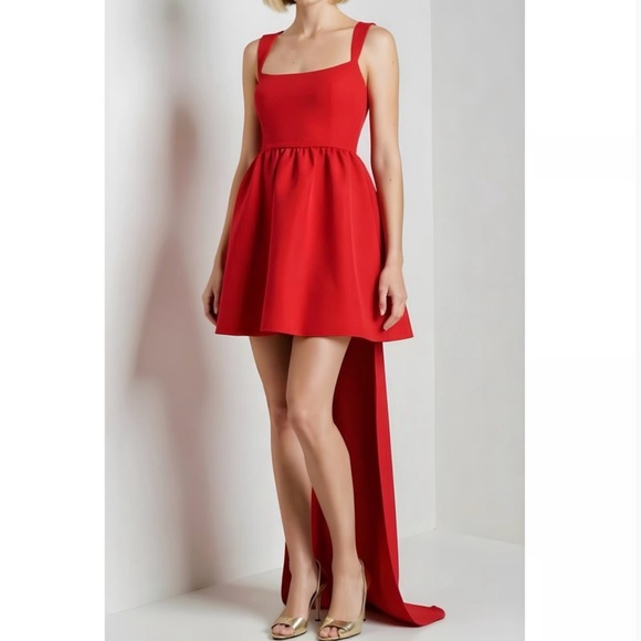 Sachin + Babi Dresses & Skirts - Sachin + Babi Blaine Bow Train Mini Dress | red | size 0